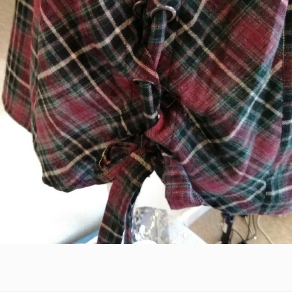 Weekend | Plaid Tunic/ Lace-up sides "NWT" - Picture 4 of 6
